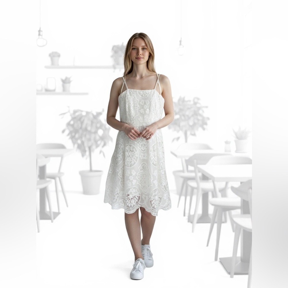 Wilfred Soloist Lace Summer Dress Lined Shelf Bra Adjustable Straps